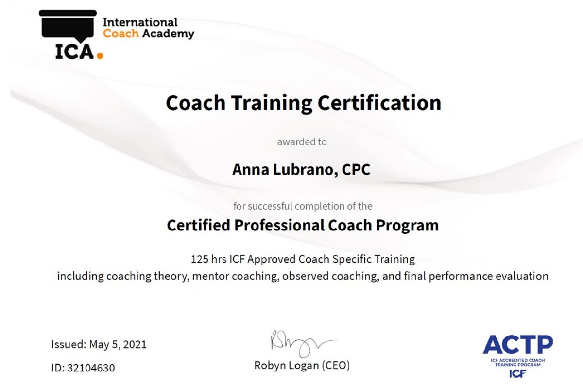 ICA CERTIFICATE